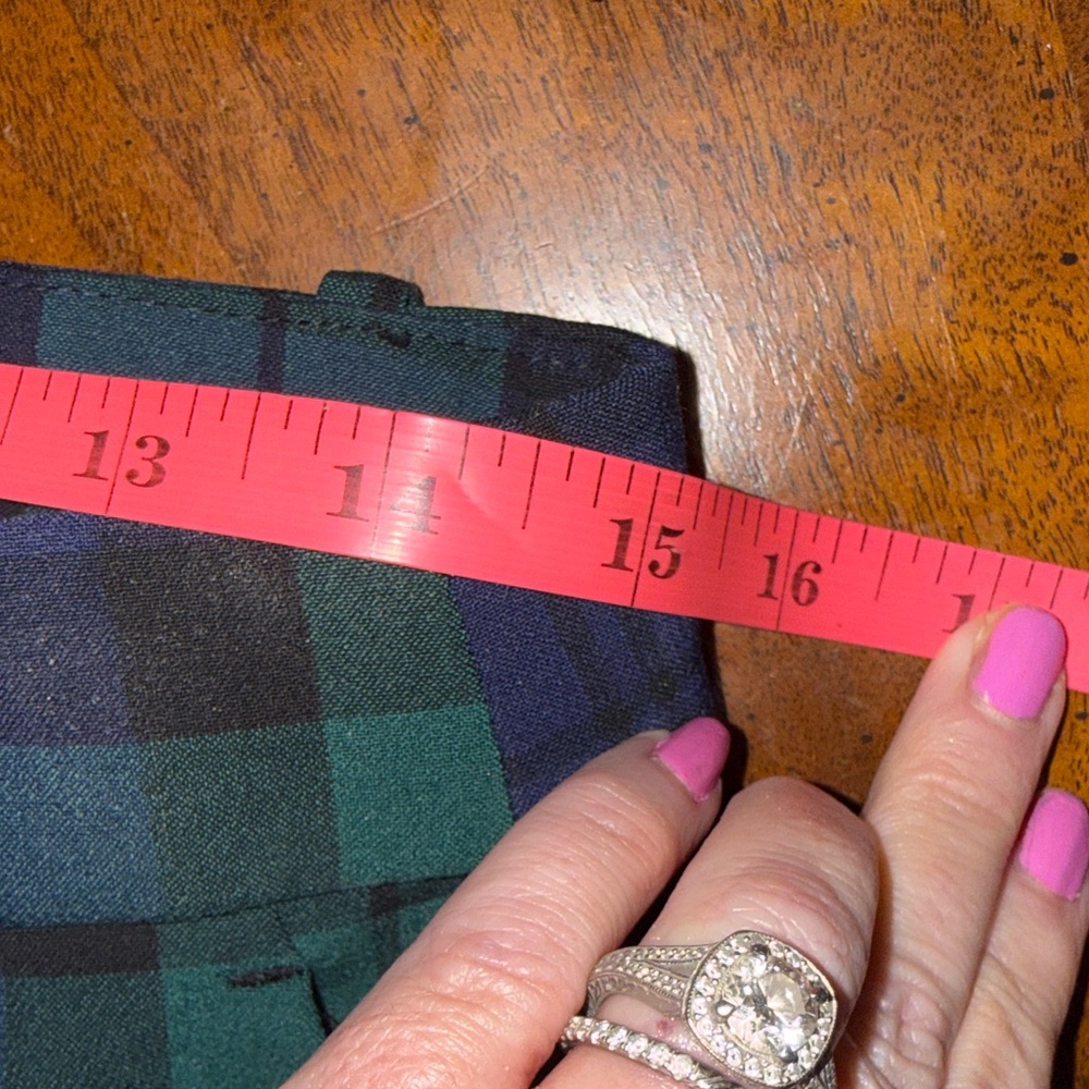 J.Crew Ruby Plaid Dress Pants Size 6 Black Watch Tartan - Picture 12 of 12